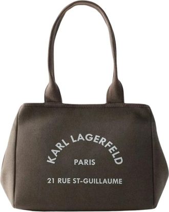 Karl Lagerfeld Convertible Cabas - Dames - Schoudertassen - Bruin - ONE Size - Katoen - Tassen