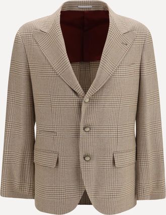Brunello Cucinelli Blazer monopetto a quadri Man 52