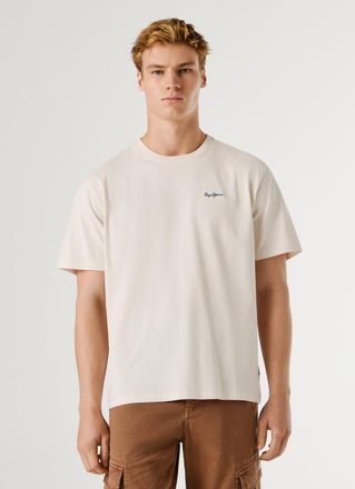 Pepe Jeans London T-Shirt PEPE JEANS CONTRAST CONNOR, Herren, Gr. XXL, ivory wei&szlig;, Jersey, Obermaterial: 100% Baumwolle, unifarben, regular fit h&uuml;ftbedeckend, Rundhals,