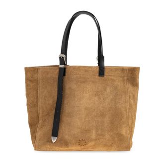 AllSaints Tote Bags, male, Brown, Size: ONE SIZE Haven Suede Tote Bag