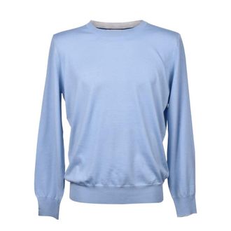 Brunello Cucinelli Turquoise Cashmere Blend Crew Neck Sweater, Brand Size 60 (US Size 50)