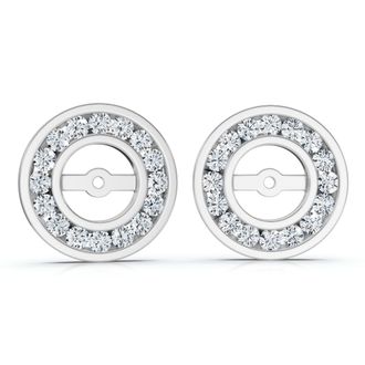Pompeii3 1/2 cttw Diamond Earring Jackets 14K White Gold (up to 4mm)