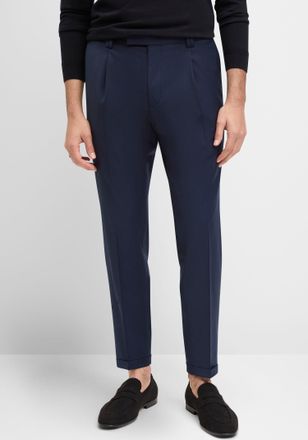 Cinque Anzughose CINQUE CISAND, Herren, Gr. 52, N-Gr, blau (dunkelblau), Web, Obermaterial: 53% Polyester, 43% Schurwolle, 4% Elasthan, unifarben, schmal lan