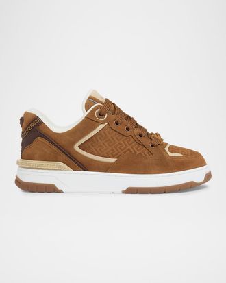 Versace Men & apos;s Suede La Geeca Mid-Top Sneakers