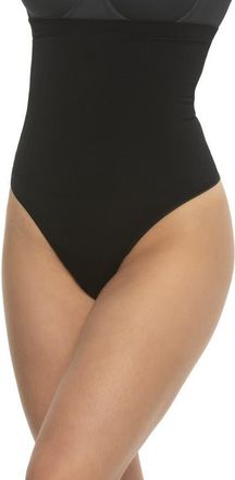 Felina Sculpting High Waist Shaper Thong in Black at Nordstrom, Size X-Large