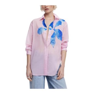 Desigual Camisa Estampada Floral Oversize - Blouses & Shirts - Mujer - Rosa - M