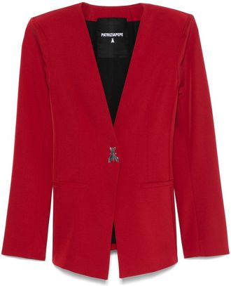 Patrizia Pepe Fly-motif blazer - Red