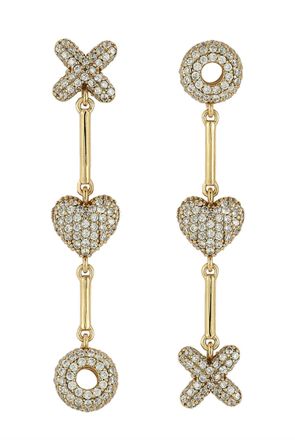Mignonne Gavigan Womens Xoxo Earrings In Gold