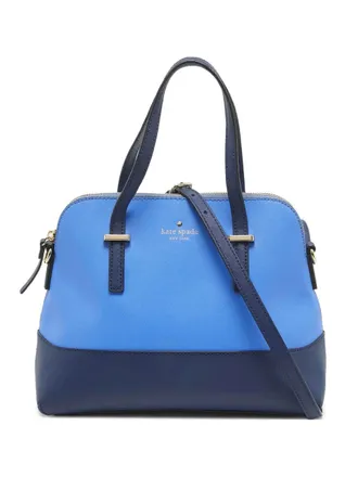 Kate Spade New York leather satchel bag - women - Calf Leather - One Size - Blue