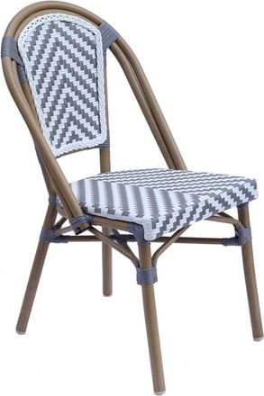 Oviala Silla de jardín de aluminio y ratán