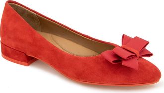 Gentle Souls Abigail Bow Pump in Red Suede at Nordstrom, Size 9.5
