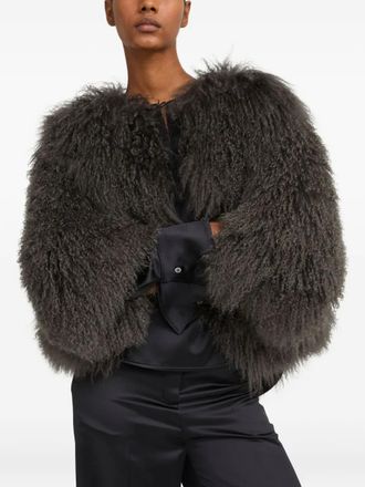 Yves Salomon Giacca in shearling - Grigio