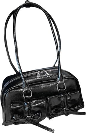 Generic Shoulder Bag - Bow Knot Purse Trendy Design, Hobo Satchel Organizer with Top Handle, Casual Fashion Bag for Shopping Travel Date Outings Female Stylis