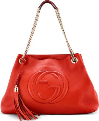 Gucci Soho Chain Strap Leather Medium shoulder bag - Oranje