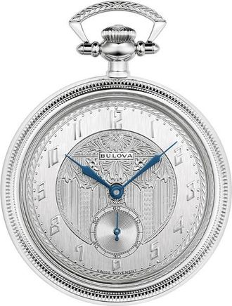 Bulova Archive Series 150th Anniversary Pocket Watch, 45.5mm in Silver-Tone at Nordstrom