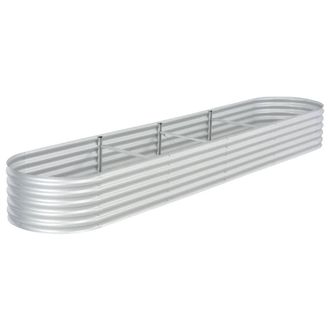 Berkfield Home Garden Raised Bed 400x80x44 cm Galvanised Steel Silver | Size: 400 x 80 x 44 cm