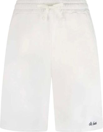 MC2 Saint Barth Korte Broeken, Heren, Wit, M, Katoen, Terry Bermuda Shorts