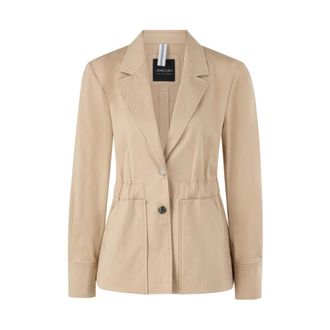 Marc Cain Lichte Katoenen Blazer - Dames - Jassen - Beige - Maat: M Katoen