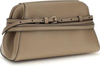 Moschino Womens Beige Goatskin Shoulder Bag