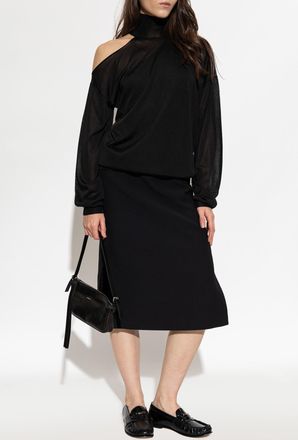 Fendi Silk Top, Womens, Black