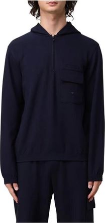 Emporio Armani Sudadera con capucha - Sweatshirts & Hoodies - Hombre - Azul - M