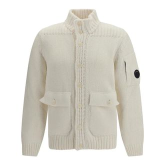 C.P. Company C.P. Company - C&aacute;rdigan de lana de cordero con lente C.p. Company - Knitwear - Hombre - Blanco - XL