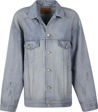 Balenciaga Denim Overhemden - Dames - Spijkeroverhemden - Blauw - S - Denim - Overhemden