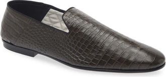 Tom Ford Steven Alligator Embossed Slipper in Musk at Nordstrom, Size 11Us