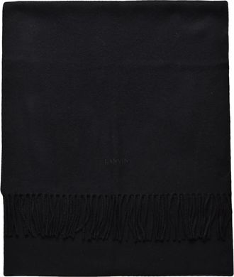 Lanvin sjaal - Heren - Wintersjaals - Zwart - ONE Size - Wol - Accessoires