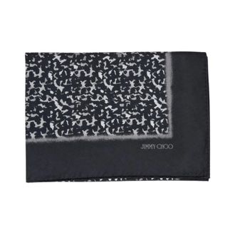 Jimmy Choo London Zijden Sjaal - Dames - Accessoires - Grijs - Maat: ONE Size Zijde
