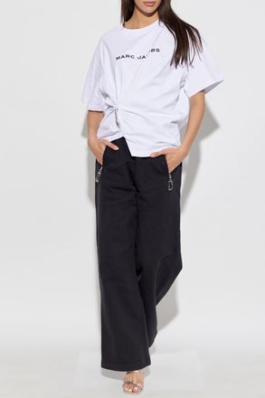 Marc Jacobs Draped T-shirt With Appliqu&eacute;, Womens, White