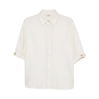 Herno Shirts, female, White, Size: L Camicia con dettaglio