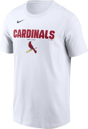 Nike St. Louis Cardinals Bold Team Name Nike Mens MLB T-Shirt in White | N19910ASCN-D31