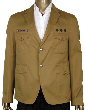 Gucci Mens Light Brown Cotton Jacket (G 52 / US 42)