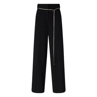 Pinko Pinko, Broeken, Dames, Zwart, S, Cedro Wide Broeken