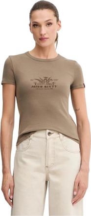 Miss Sixty T-shirt met printdetail - Dames - T-shirts - Bruin - M - Katoen - Tops