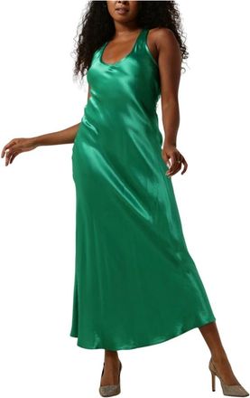 Greek Archaic Kori Groene Midi Jurk - Dames - Casual kleedjes - Groen - XS - Kleedjes