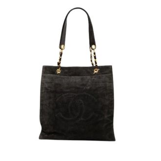 Chanel Bolso Tote Pre-owned de Ante - Pre-owned - Mujer - Negro - ONE SIZE