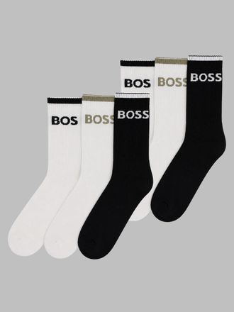 HUGO BOSS Logo-Print Cotton Blend Socks - Multicolor