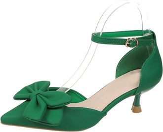 Generic Heels Party Sandals, High-heeled Strippers, Butterfly PumpsGreen,3.5 UK