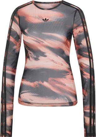 adidas (WMNS) adidas Graphic Mesh T-Shirt Asia SIzing Vermillion Crystal Linen Aurora Coffee LE8316