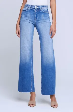 L'agence Scottie High Waist Wide Leg Jeans in Hayward at Nordstrom, Size 28