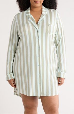 Nordstrom Moonlight Nightshirt in Green Desert Porto Stp at Nordstrom, Size 1X