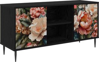vidaXL Mueble De Tv Borne 102 X 33 X 51 Cm Roble Negro Vidaxl