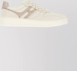 Hogan sneakers with glitter and perforated accents
