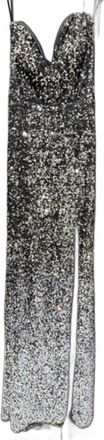 Alyce Paris Womens Sequin Long Evening Gown In Grey