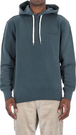 Autry Muted Blue-Green Hooded Sweatshirt with Embroidered Logo