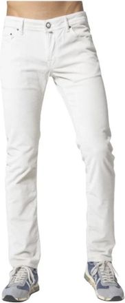 Jacob Cohen Slim Fit Corduroy Jeans - Heren - Skinny Jeans - Wit - W38 - Katoen - Jeans