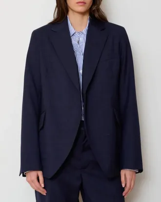 WE-AR4 Smoking Double Breasted Blazer In Navy