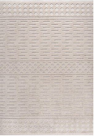Jonathan Y Designs Xlendi High-Low Pile Moroccan Geometric Indoor/Outdoor Area Rug in Beige at Nordstrom, Size 2Ft 0In X 8Ft 0In